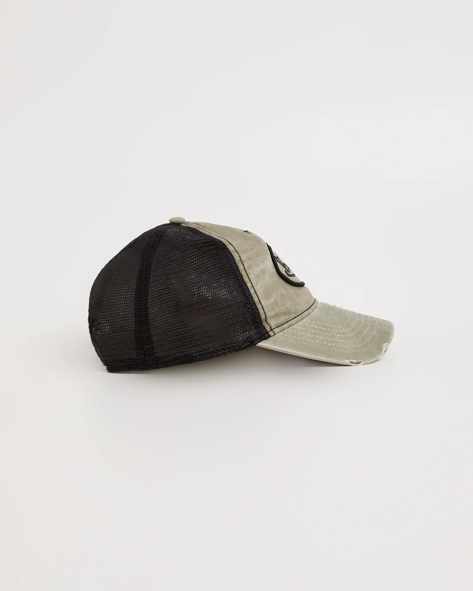 Washed Unstructured Trucker Snapback Cap - Image 3