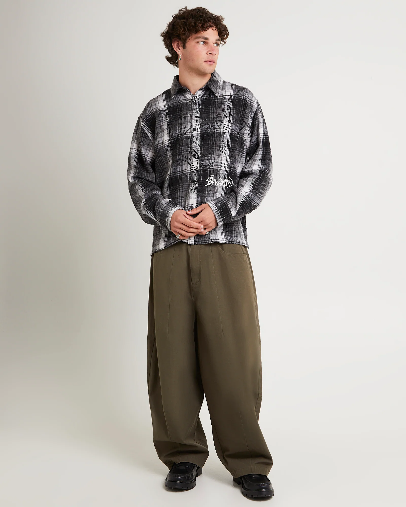 Web Long Sleeve Flannel Shirt - Image 2