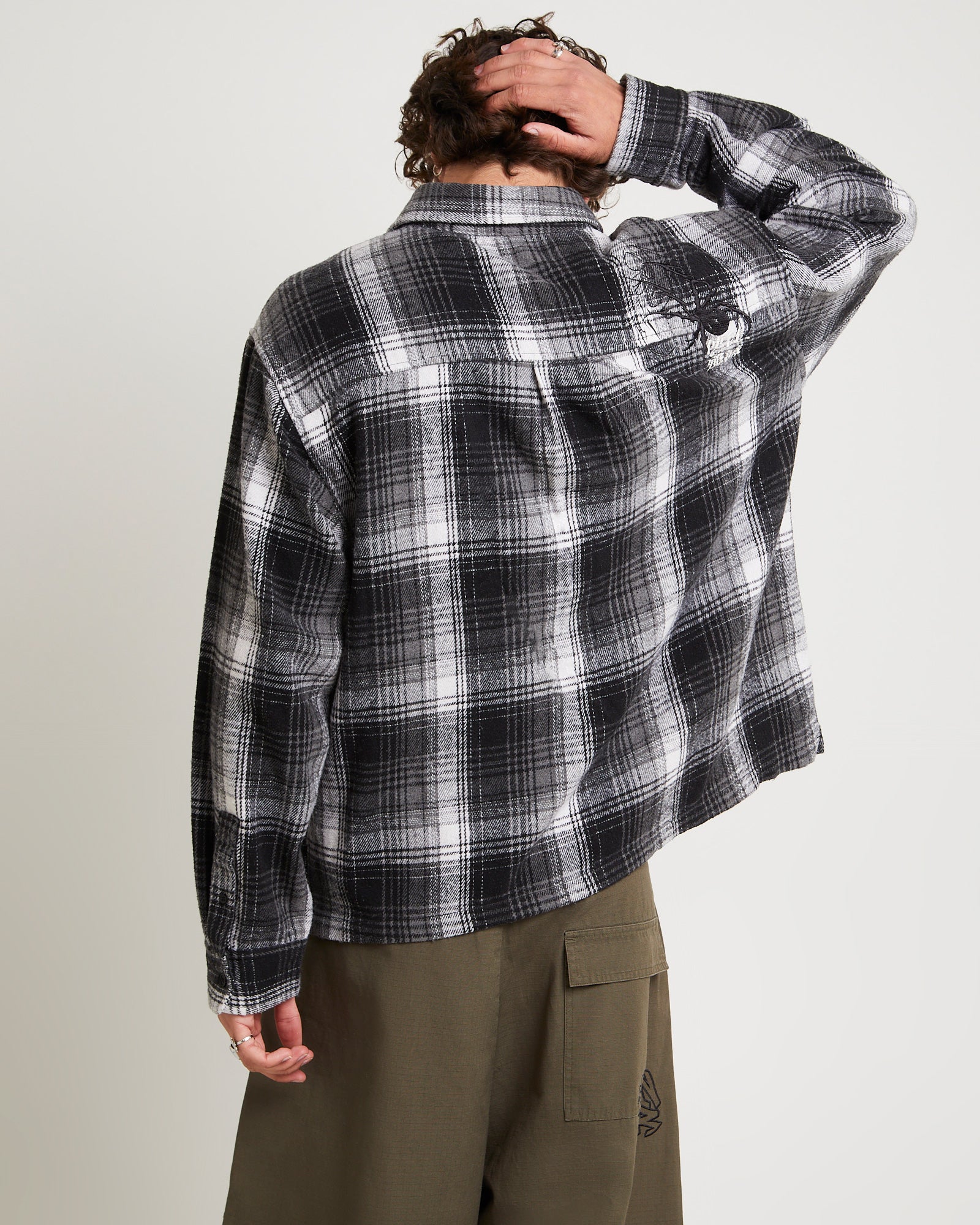 Web Long Sleeve Flannel Shirt - Image 3
