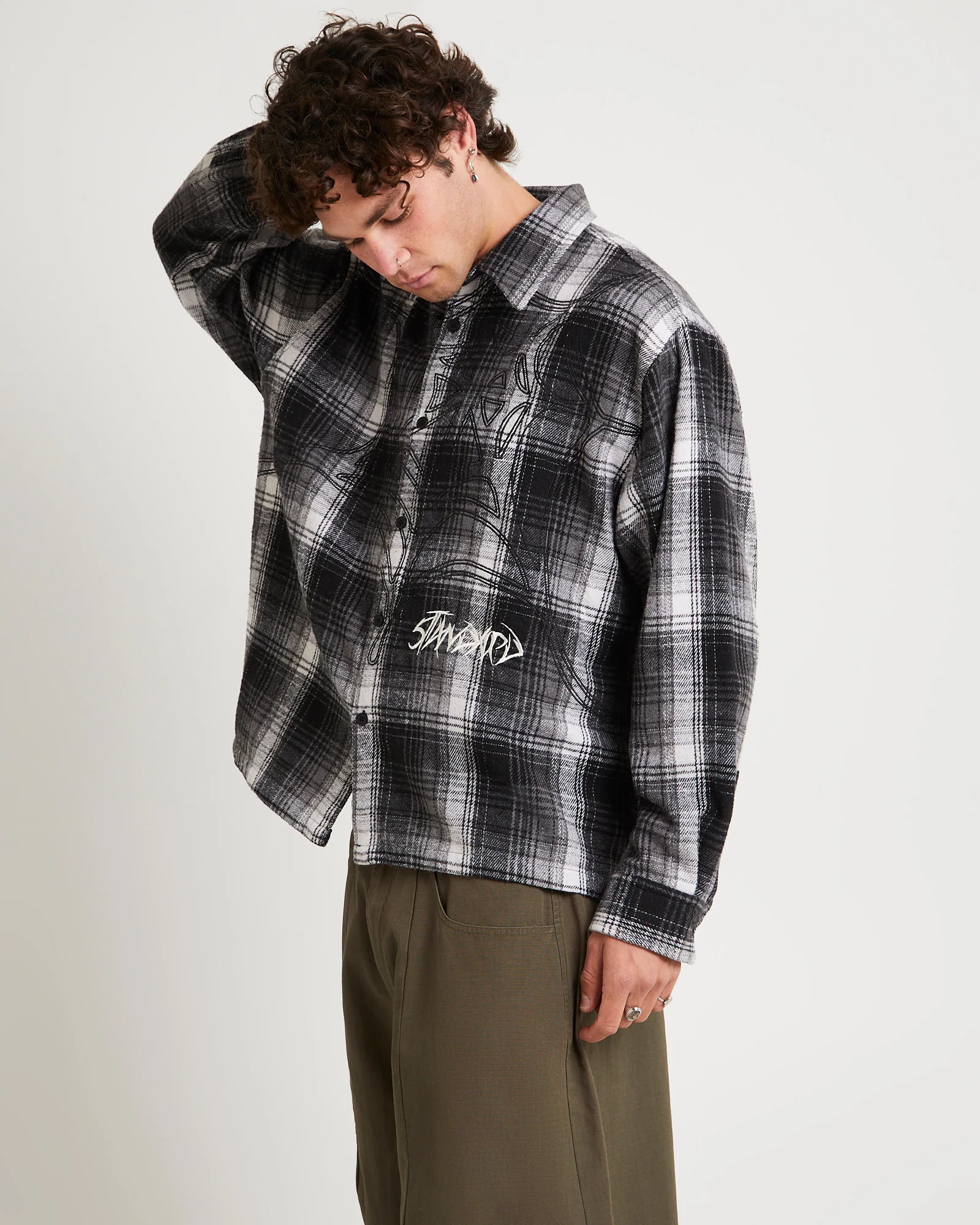 Web Long Sleeve Flannel Shirt - Image 4