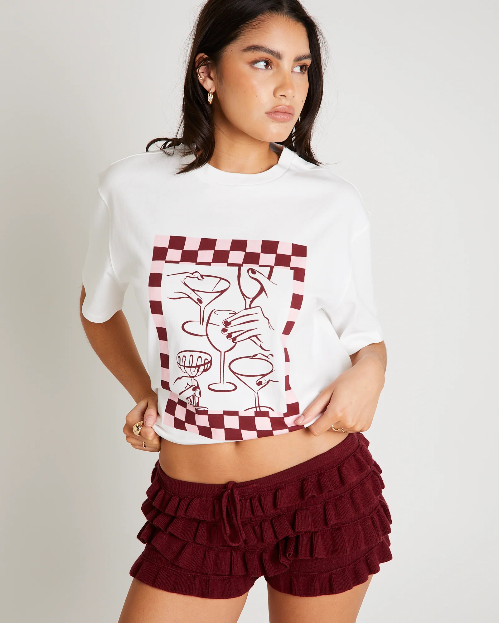 Wine And Dine Oversized T-Shirt - Image 5