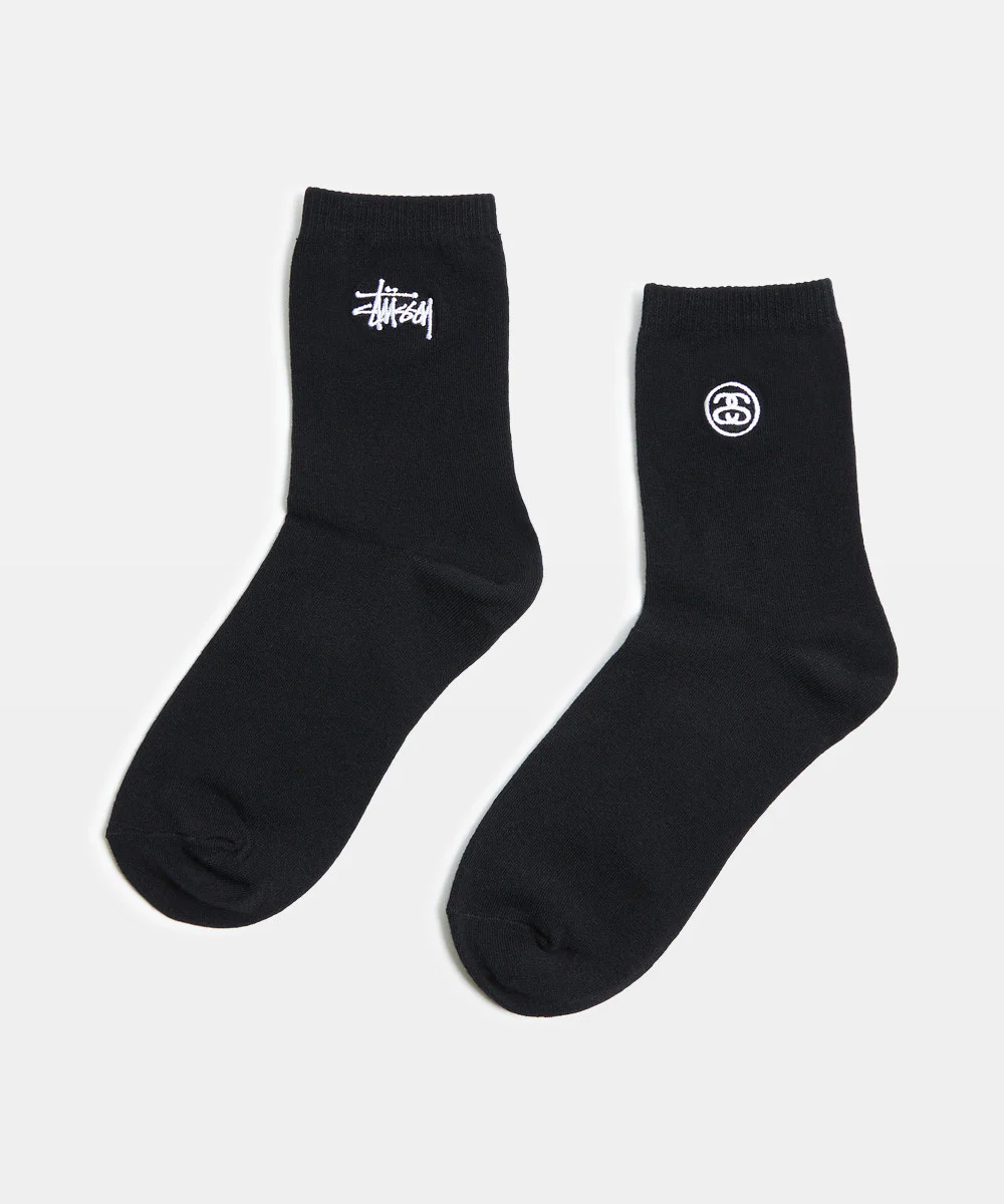Womens Graffiti Crew Sock 3 Pack Black - Image 3