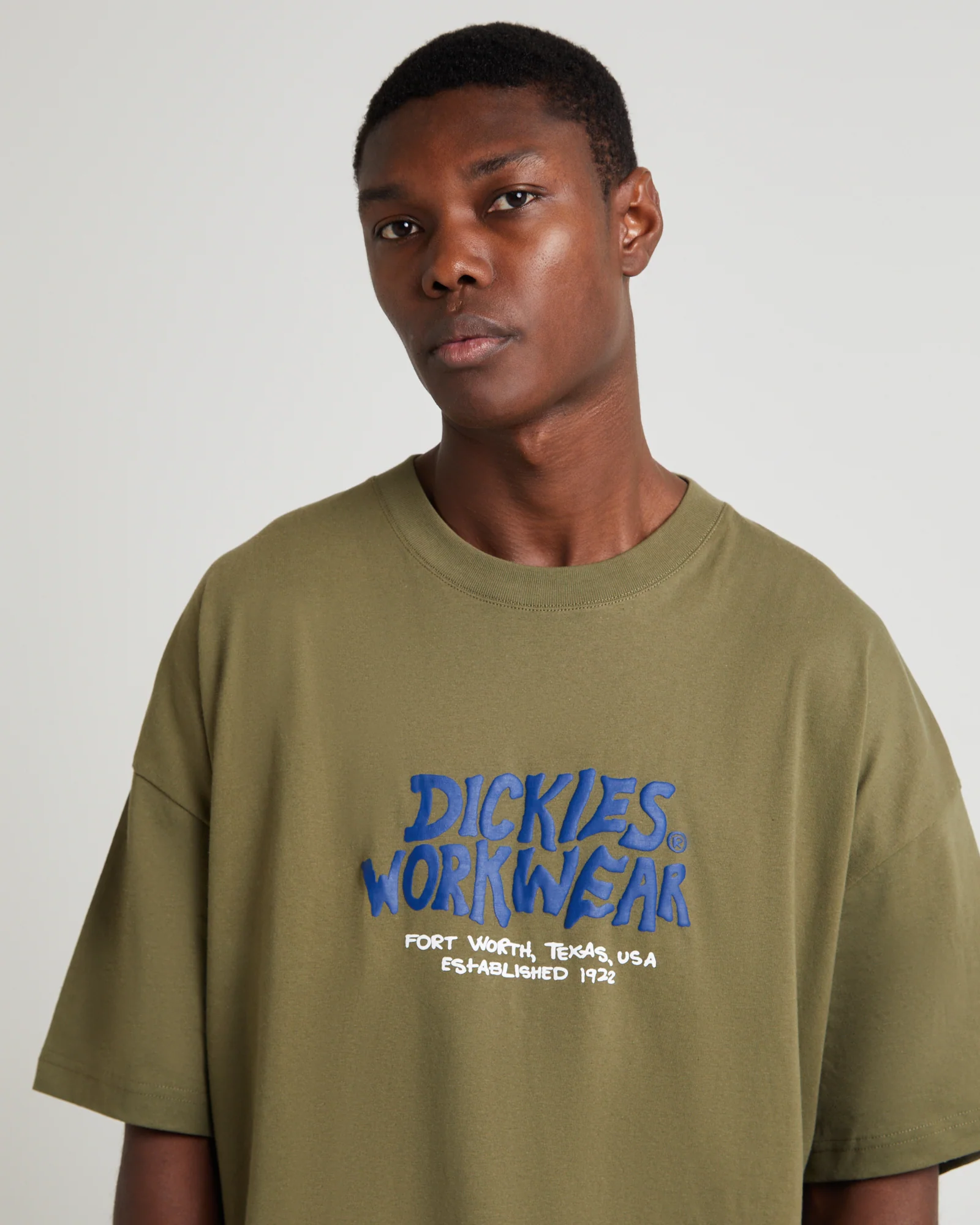 Work 330 Short Sleeve T-Shirt Dark Khaki - Image 5