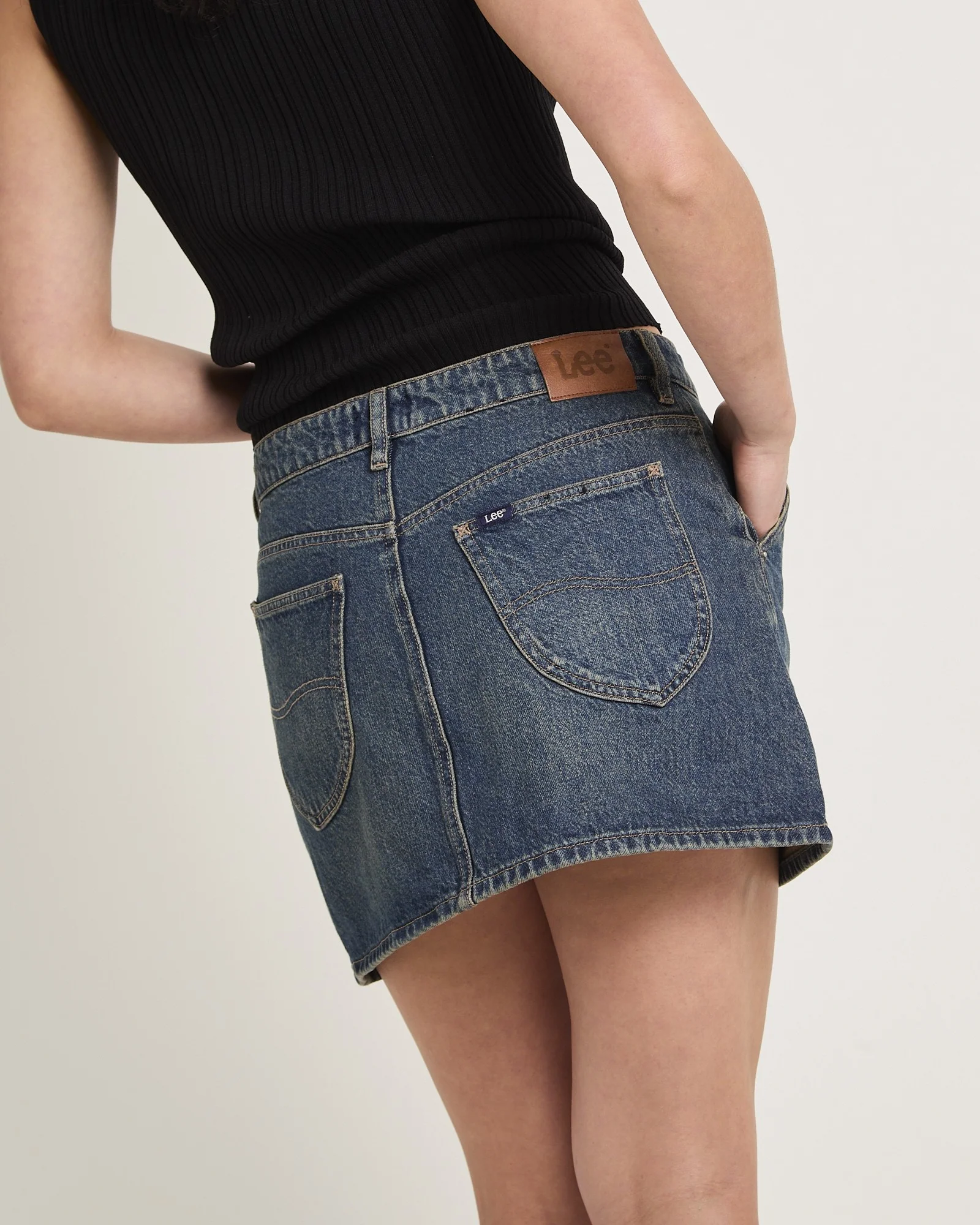 Worker Denim Mini Skirt - Image 2
