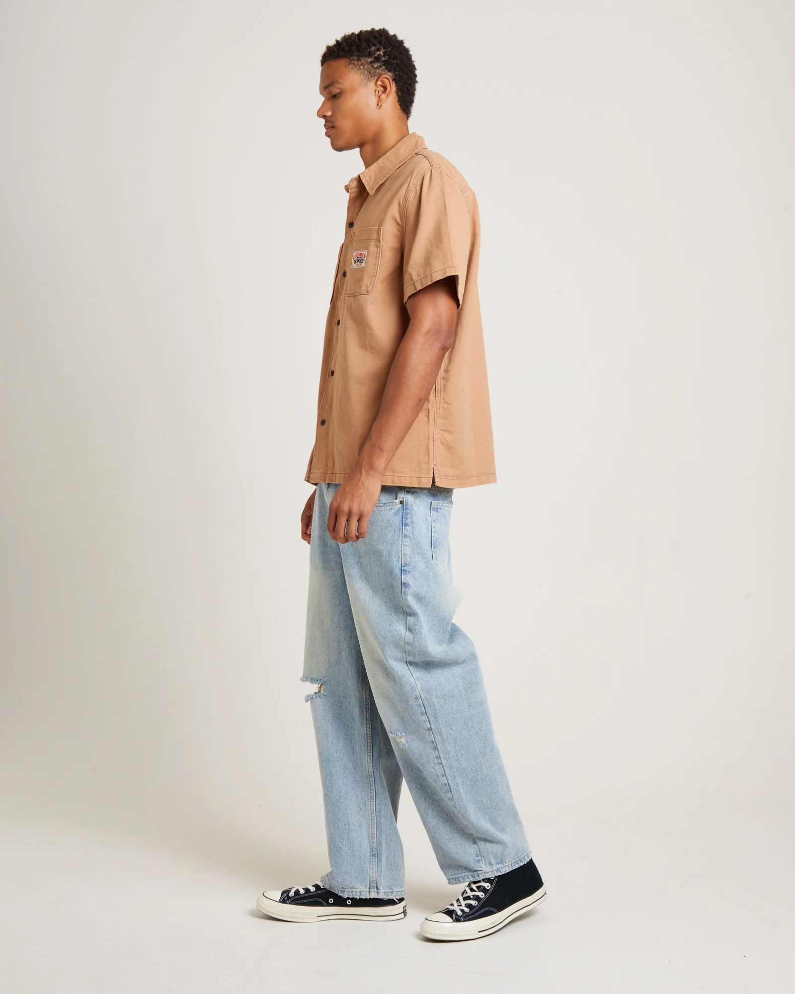 Workgear Denim Shirt in Almond - Image 4