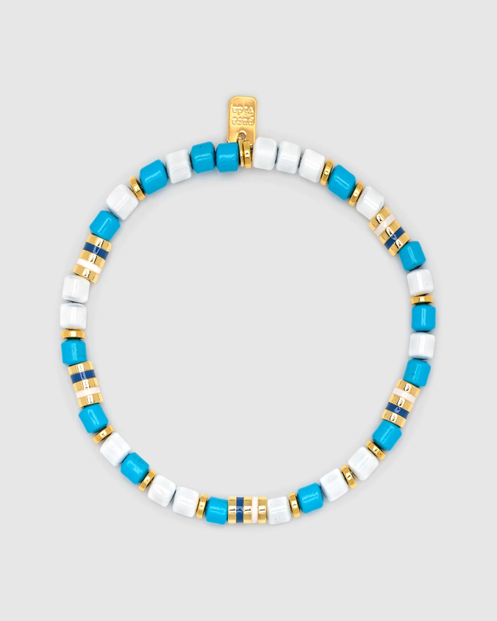 World Water Day Mixed Bead Stretch Bracelet - Image 2