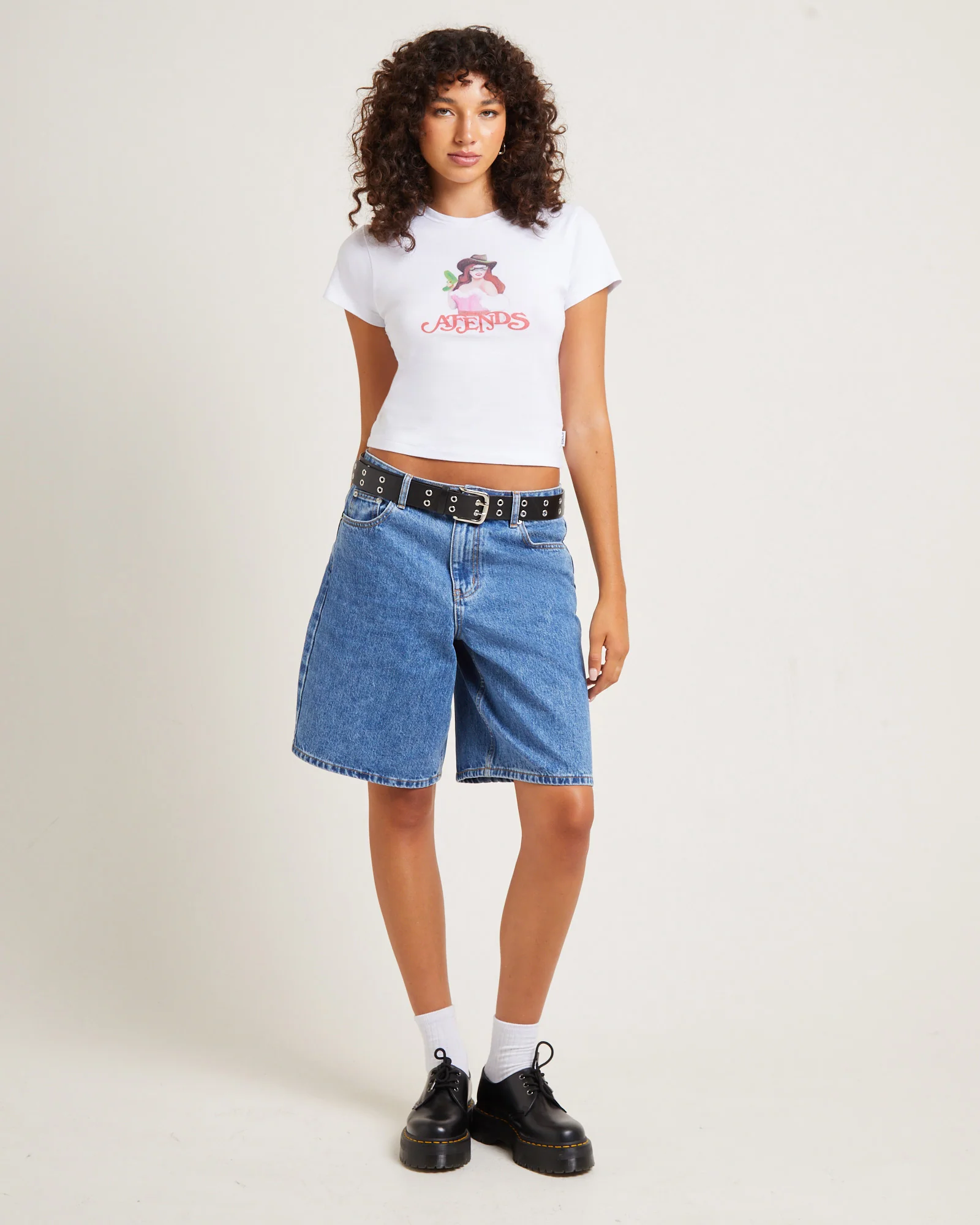Worlds Above Recycled Baby Tee White - Image 2