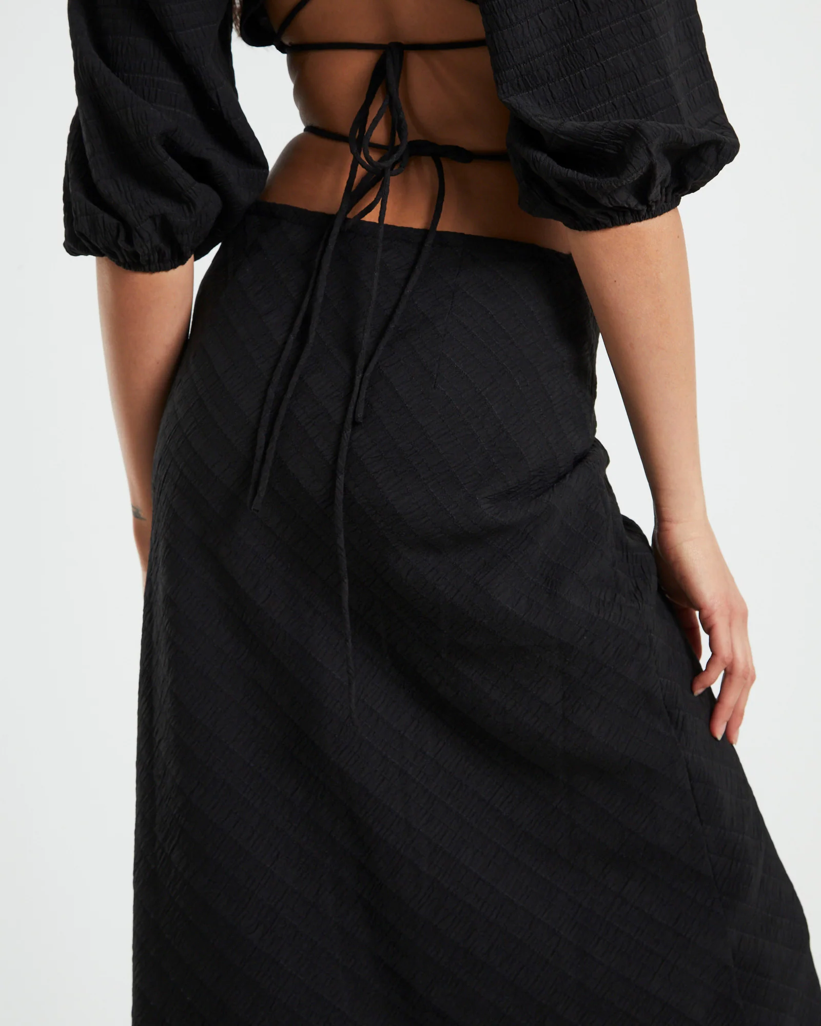Wren Wrap Midi Skirt in Black - Image 5