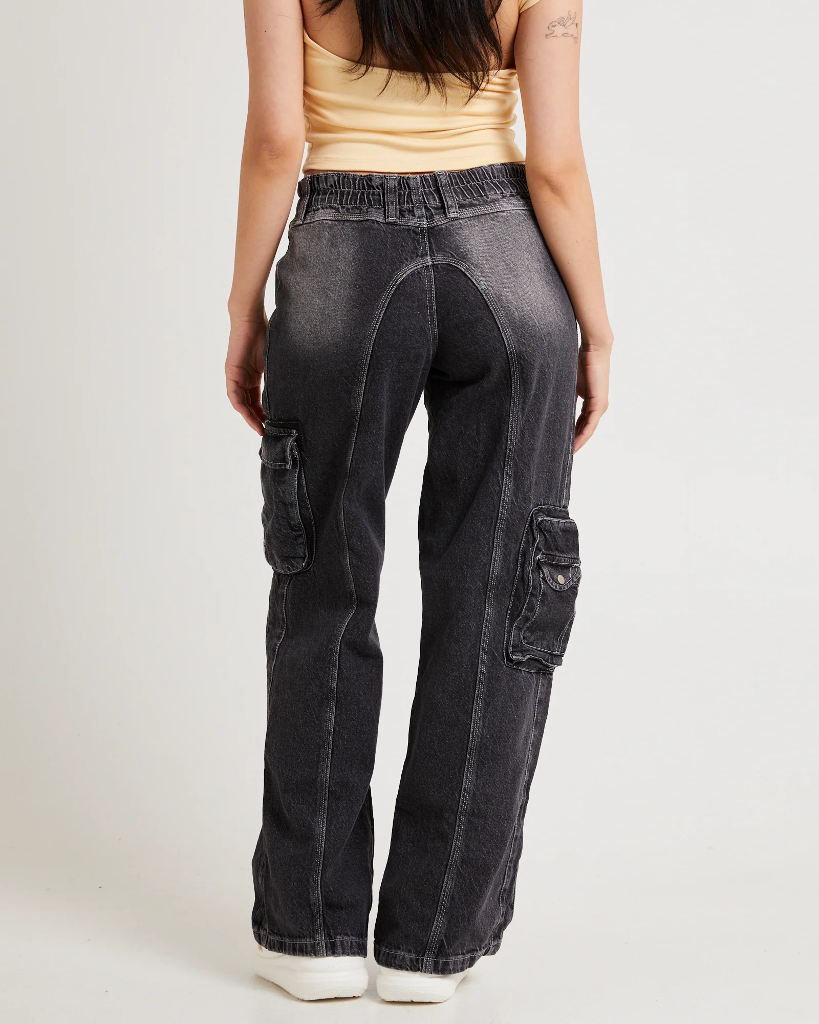 Y2K Low Rise Cargo Jeans - Image 2
