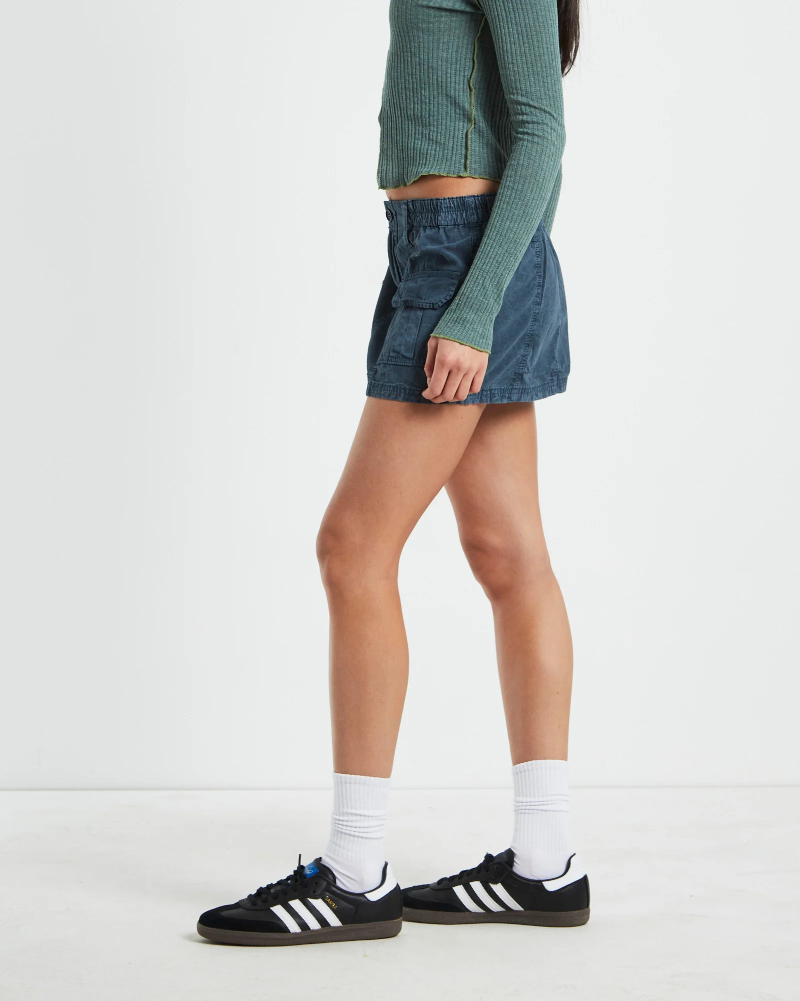 Y2K Skirt in Washed Blue - Image 2