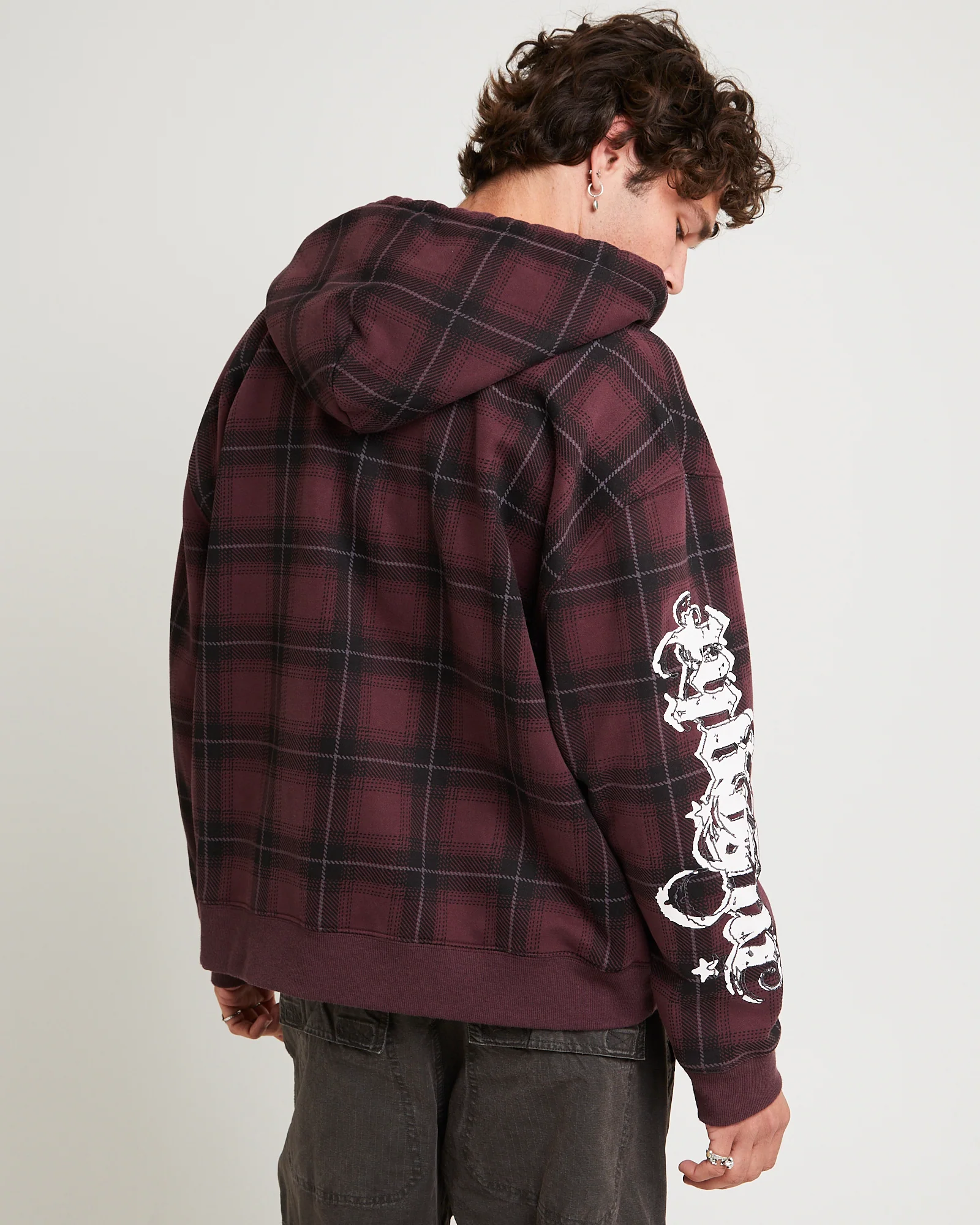Yard Check Zip Through Hoodie - Image 2