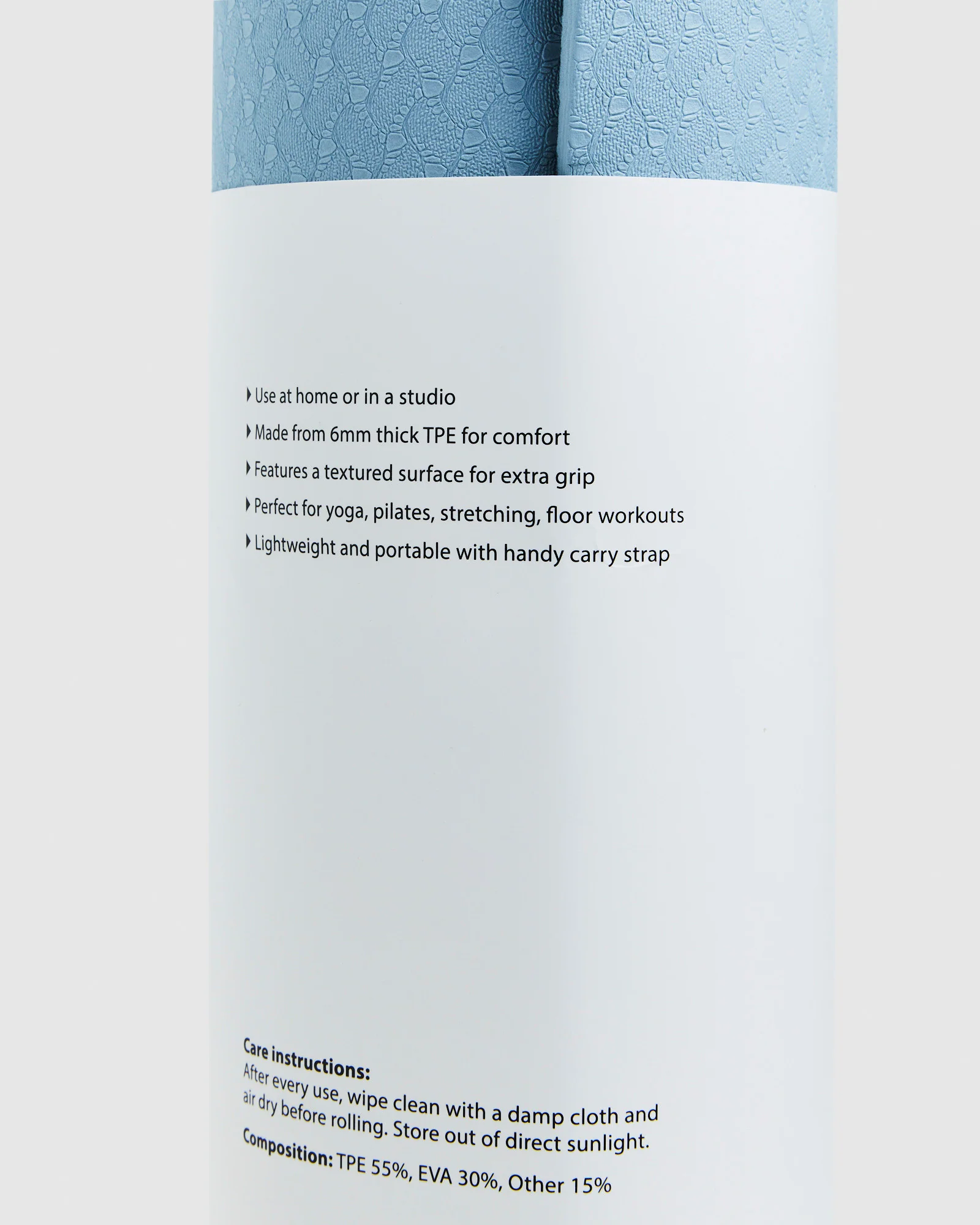 Yoga Mat With Strap Blue - Image 5