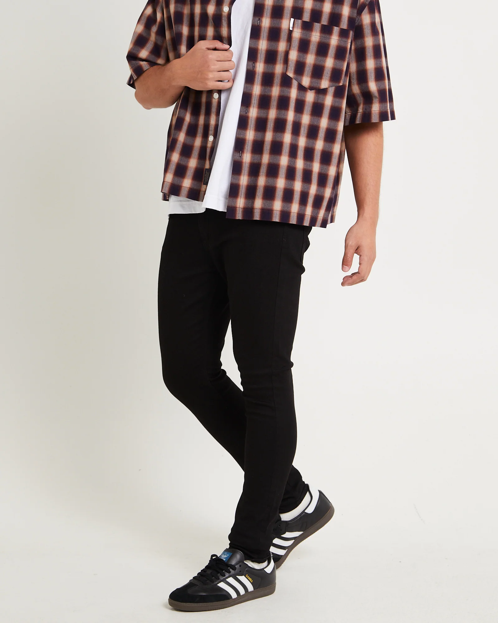 Z-One Skinny Denim Jeans True Black - Image 4