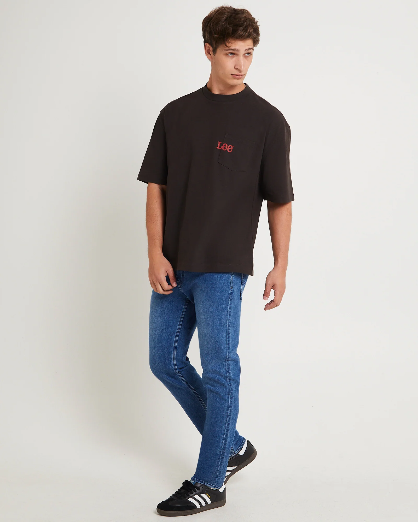L-Three Relaxed Tapered Denim Jeans Maker Indigo - Image 4
