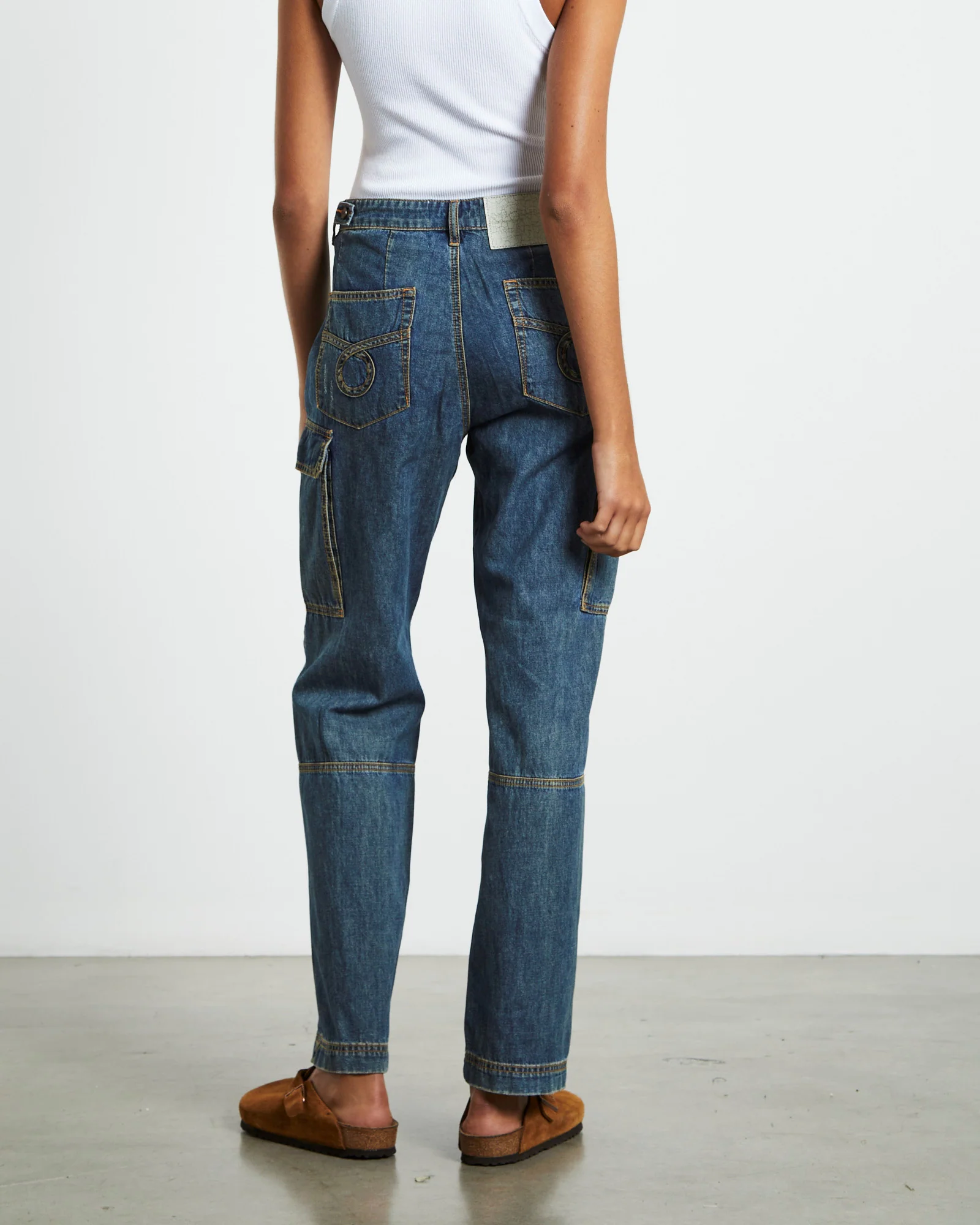 Zipped Cargo Motion Jeans Used Blue - Image 2
