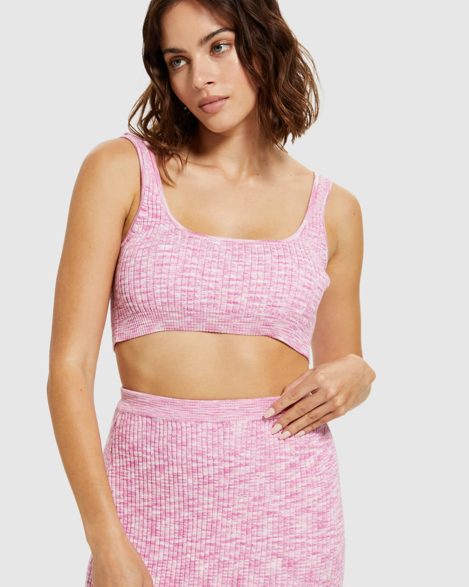 Zoey Space Dye Knit Crop Top - Image 2