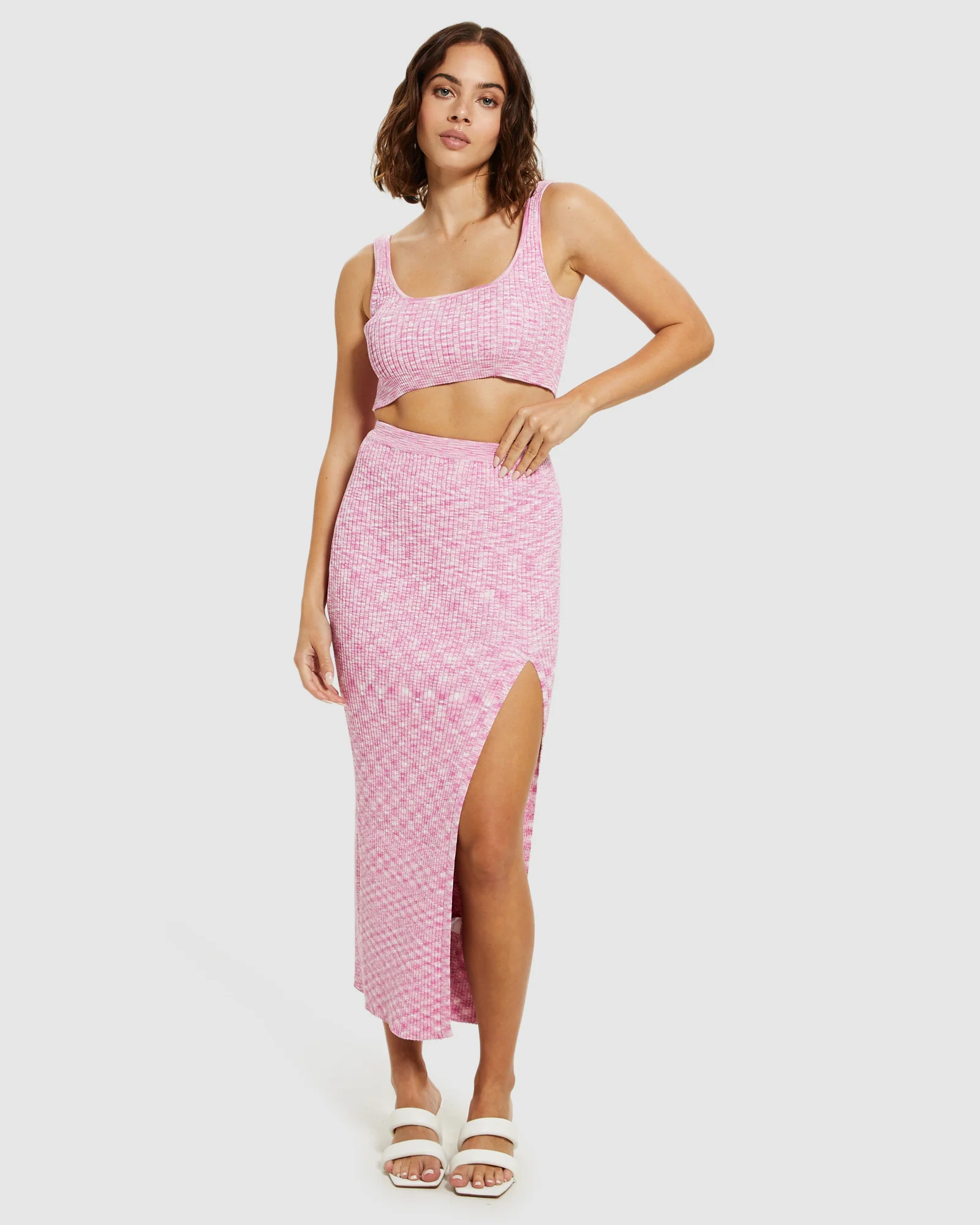 Zoey Space Dye Knit Crop Top - Image 4